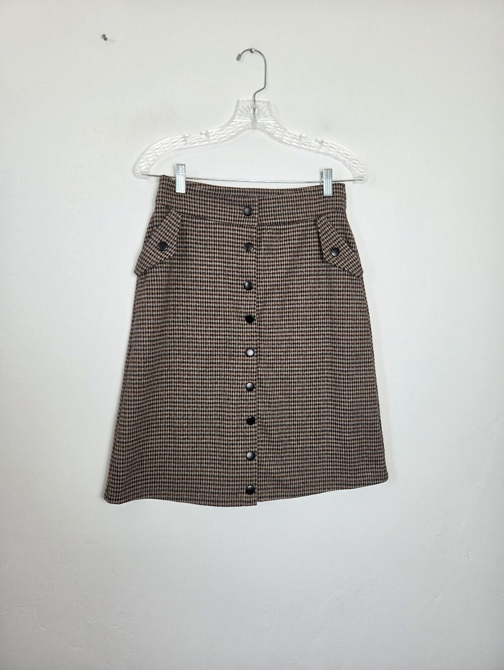 Downeast Plaid Tweed A-Line Skirt Preppy Academia Poetcore Literary Chic Small